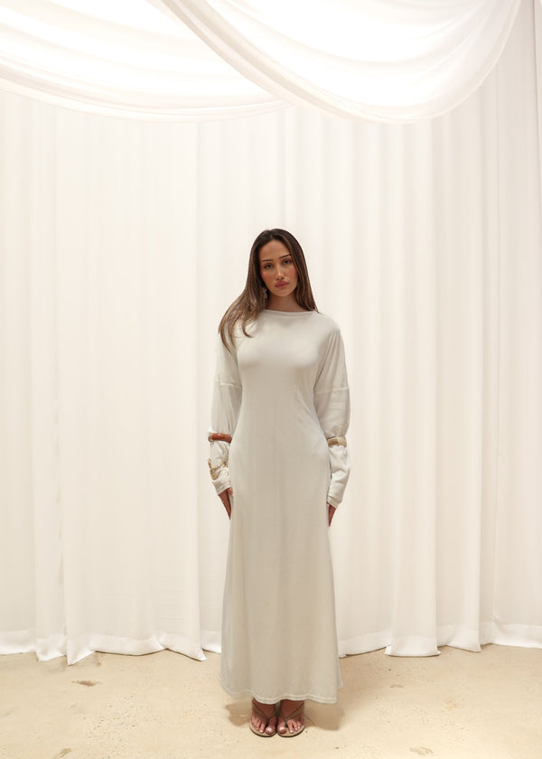 chinese dress ladies Azra Maxi Dress White