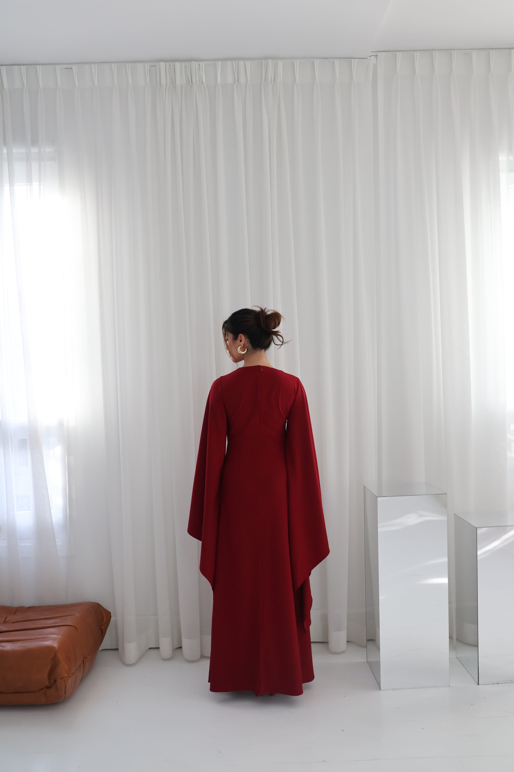 Imani Asym Sleeve Maxi Dress