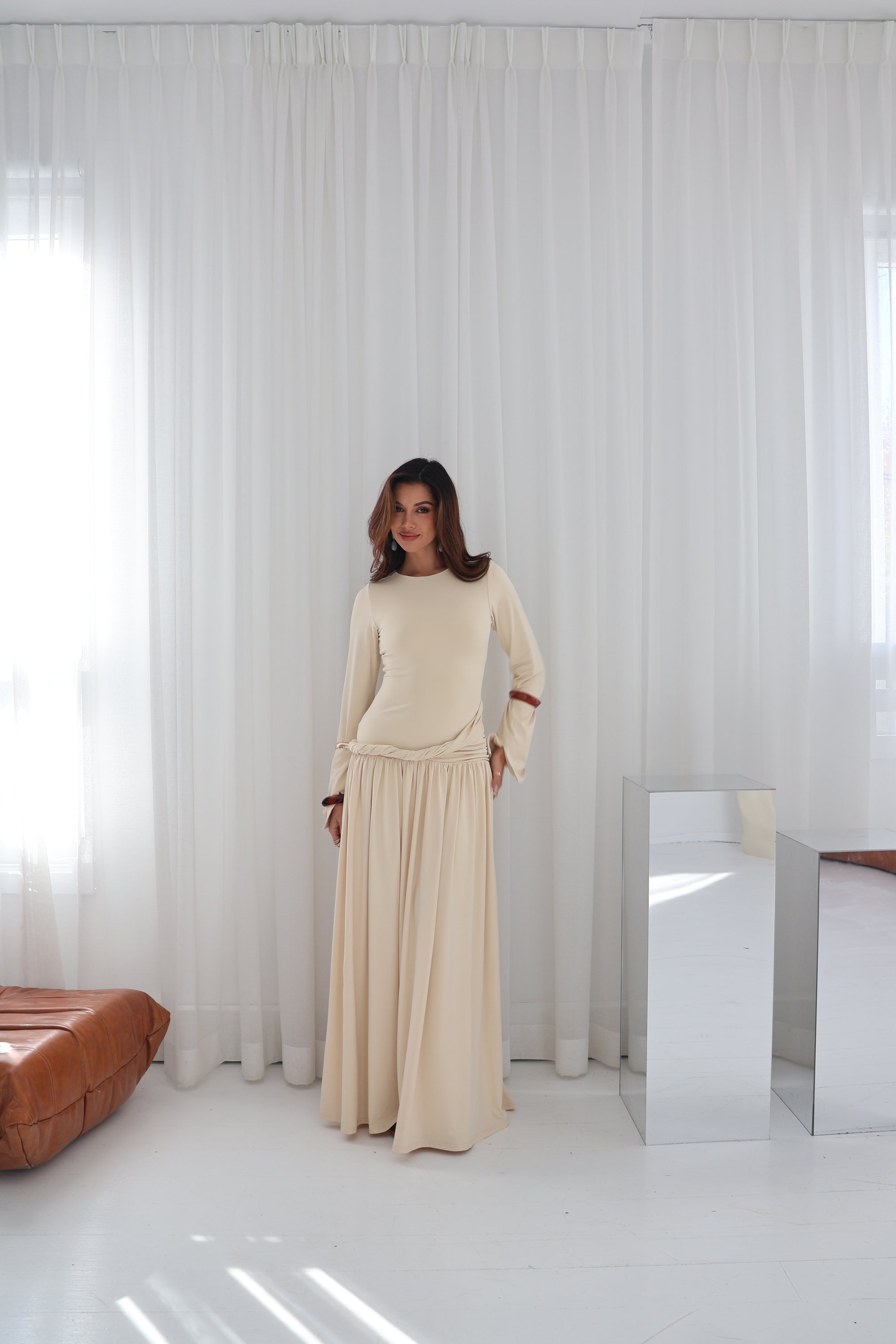 Solene Twist Maxi Dress