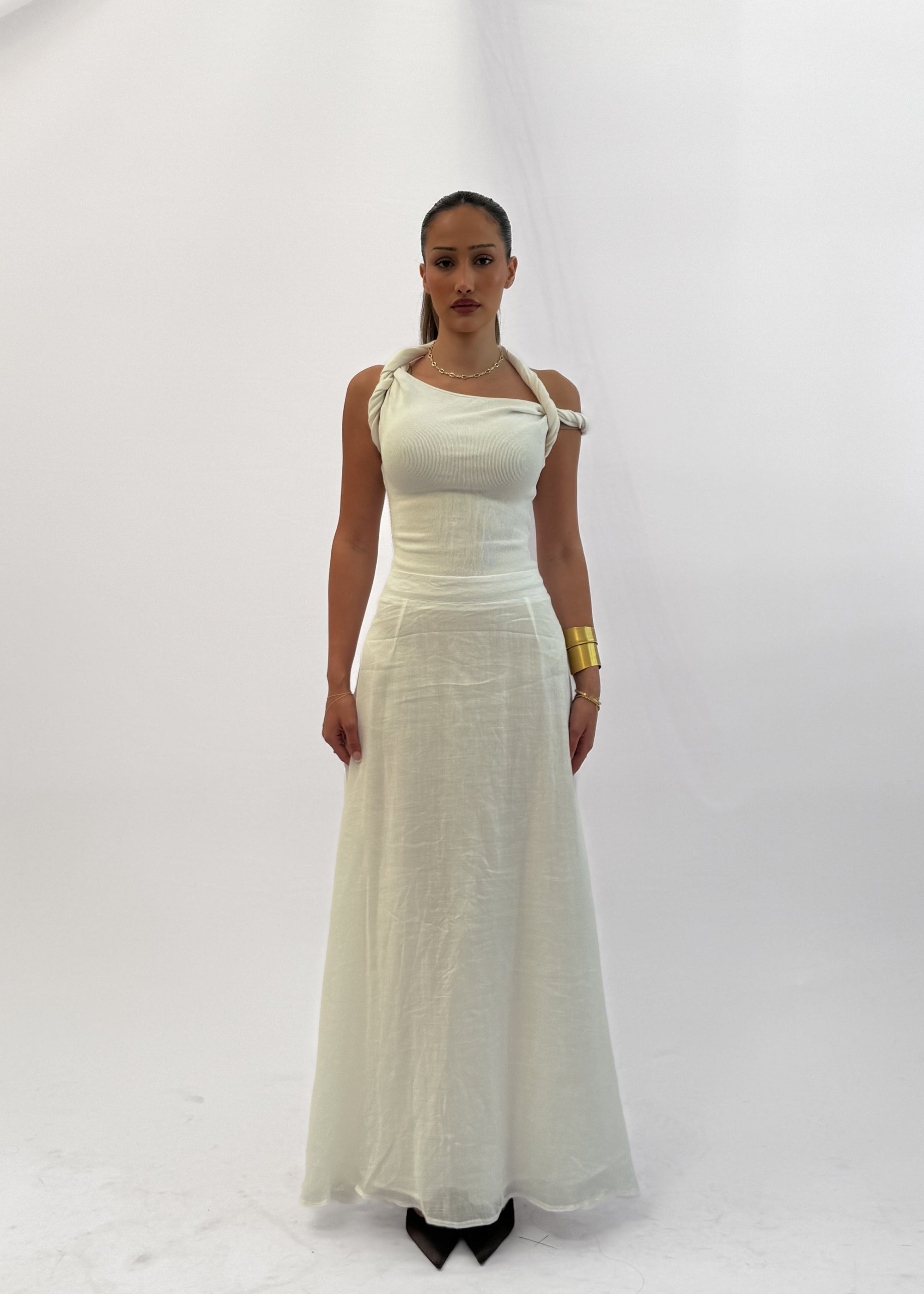 MÀRE A-LINE MAXI SKIRT - BLANC