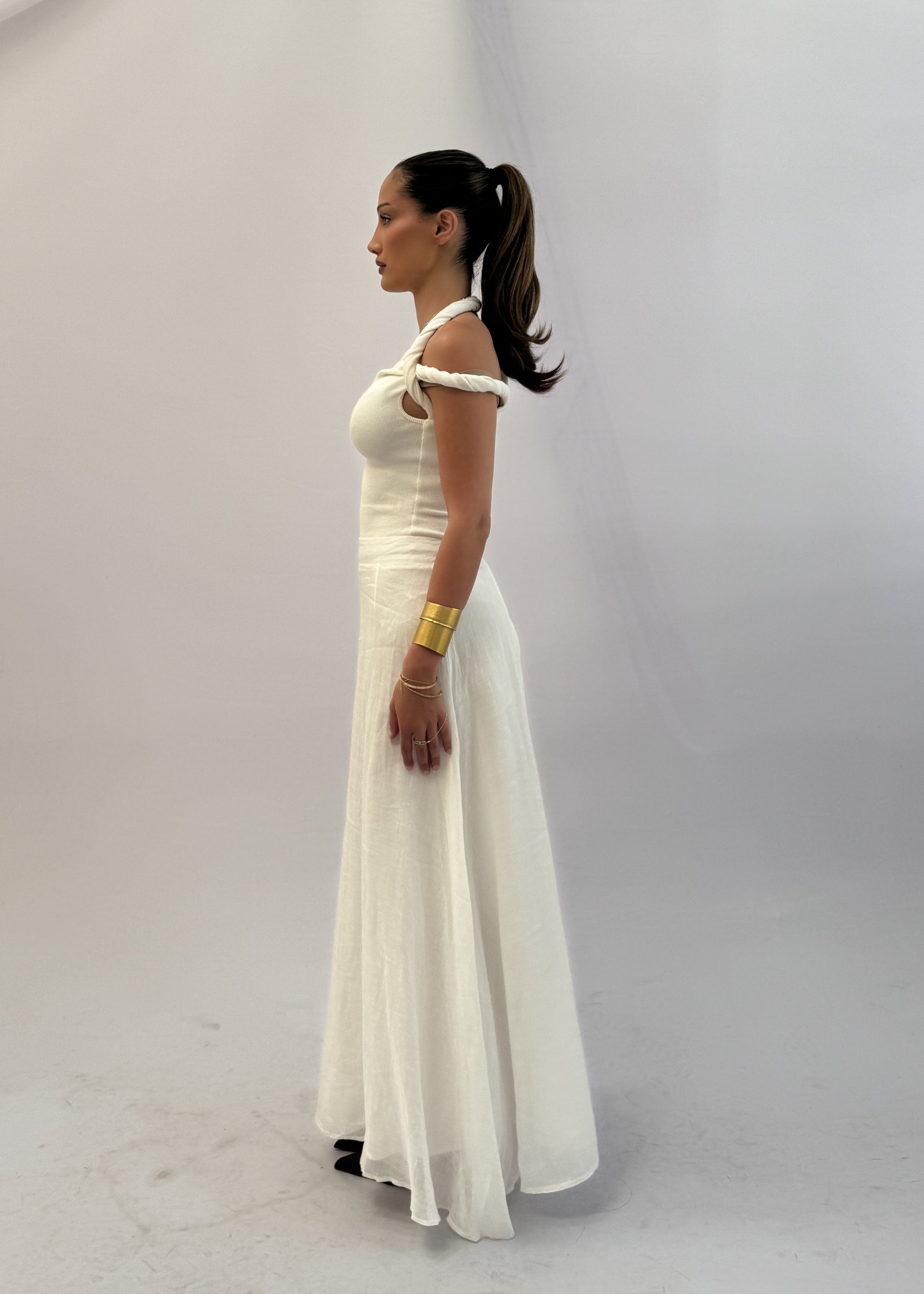 MÀRE A-LINE MAXI SKIRT - BLANC