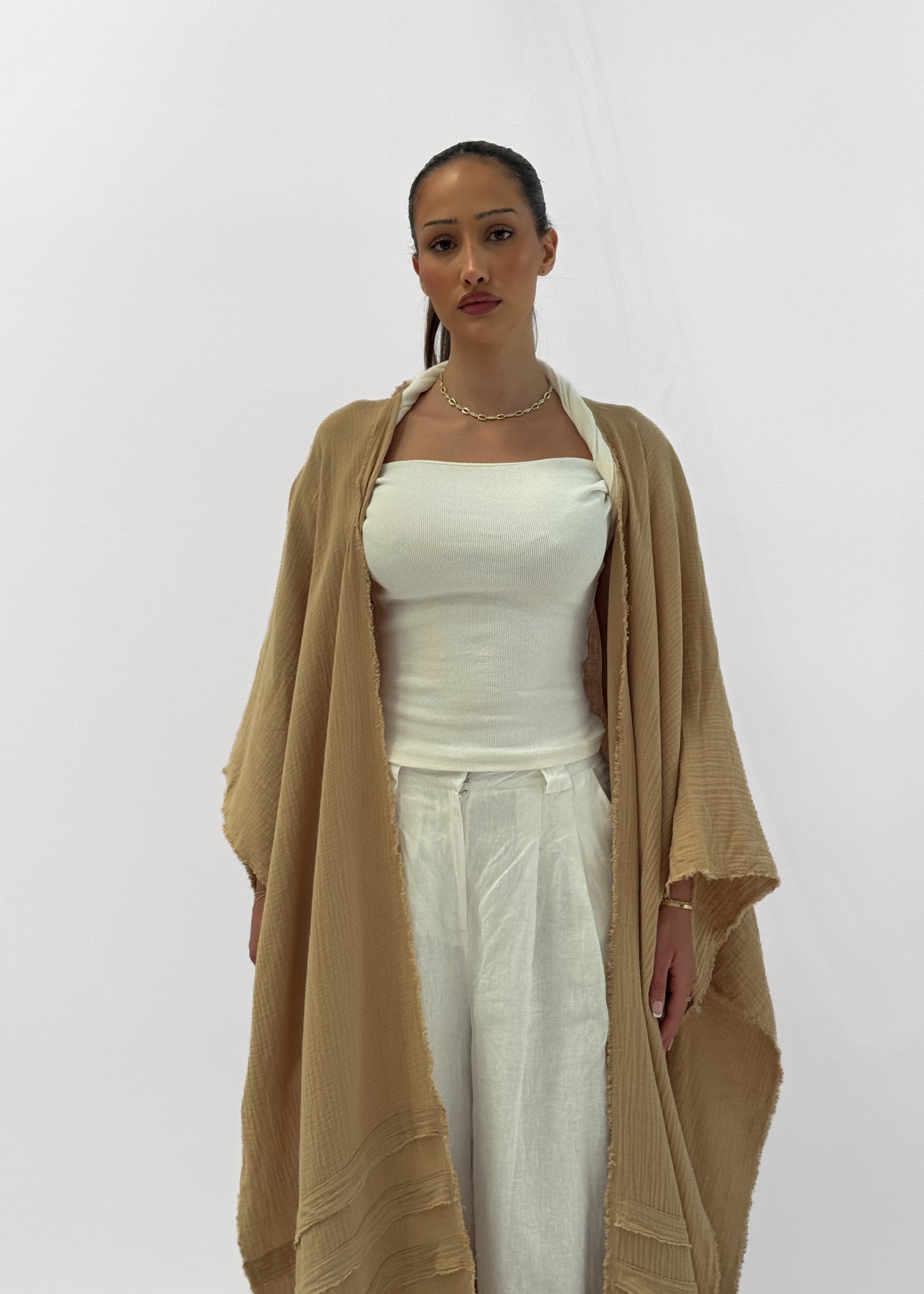 OCEANO COTTON KIMONO - MARIGOLD